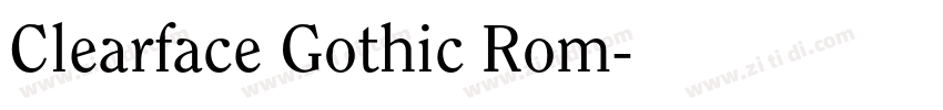 Clearface Gothic Rom字体转换